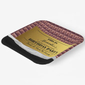 Personalisiertes Golden Ticket Chocolate Party Pappteller (Gewinkelt)