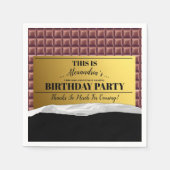 Personalisiertes Golden Ticket Chocolate Party Serviette (Vorderseite)