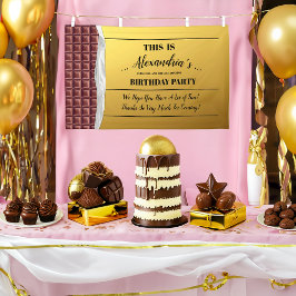 Personalisiertes Golden Ticket Party Banner