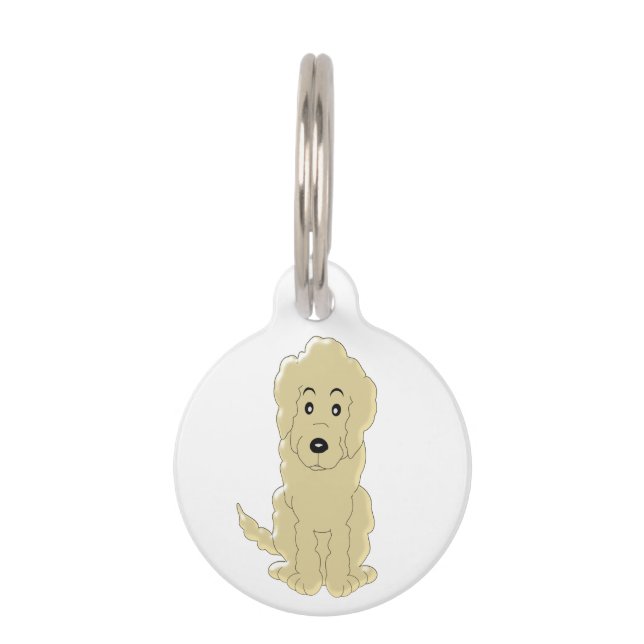 Personalisiertes Goldendoodle-Doodle-Design Haustiermarke (Vorderseite)