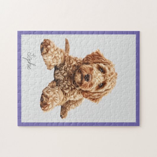 Personalisiertes Goldendoodle Jigsaw Puzzle (Horizontal)