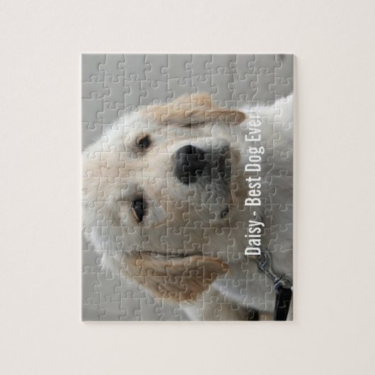 Personalisiertes goldener Retriever-HundeFoto und Puzzle (Vertikal)