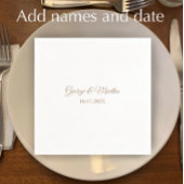 Personalisiertes Goldenes 50-jähriges Hochzeitssze Serviette