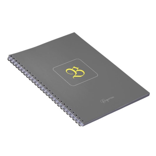Personalisiertes Goldenes Brief-Notebook Notizblock (Rechte Seite)