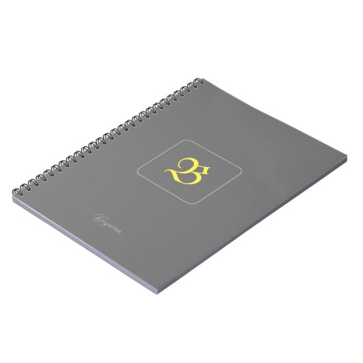Personalisiertes Goldenes Brief-Notebook Notizblock (Linke Seite)