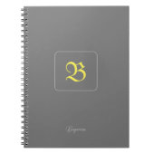 Personalisiertes Goldenes Brief-Notebook Notizblock (Vorderseite)