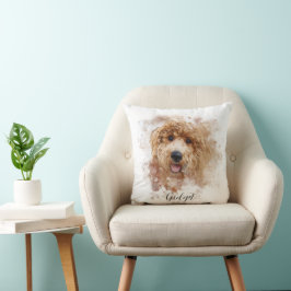 Personalisiertes Goldenes Doodle/Cavapoo Kissen