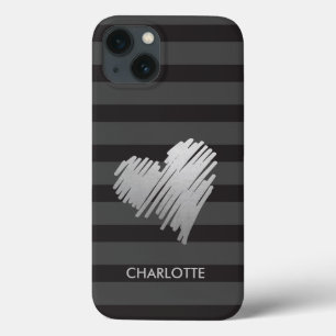 Personalisiertes goldenes Herz Case-Mate iPhone Hülle