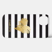 Personalisiertes goldenes Herz Case-Mate iPhone Hülle (Rückseite (Horizontal))