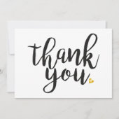 Personalisiertes Goldenes Herz Vielen Dank Dankeskarte (Vorderseite)