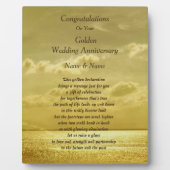 Personalisiertes Goldenes Hochzeitgedicht Fotoplatte (Vorderseite)