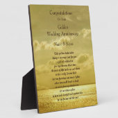 Personalisiertes Goldenes Hochzeitgedicht Fotoplatte (Seite)