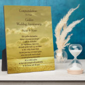Personalisiertes Goldenes Hochzeitgedicht Fotoplatte (Seite)