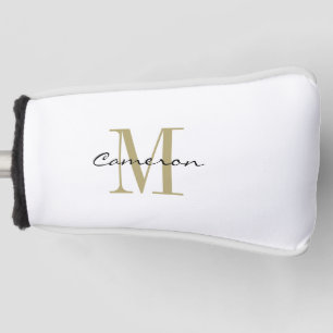 Personalisiertes goldenes Monogramm Anfangsbuchsta Golf Headcover