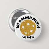 Personalisiertes Goldenes Picklauge Goldenes Pickl Button (Vorne & Hinten)