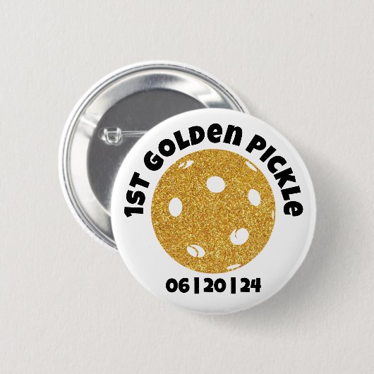 Personalisiertes Goldenes Picklauge Goldenes Pickl Button (Vorne & Hinten)