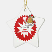 Personalisiertes Goldenes Retriever Keepake Orname Keramik Ornament (Links)