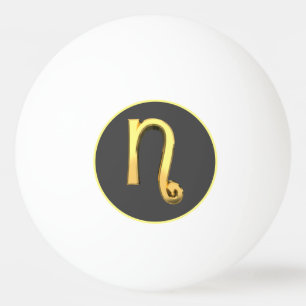 Personalisiertes goldenes Schreiben N Tischtennisball
