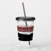 Personalisiertes Goldenes Ticket Schokolade-Bar Acryltrinkbecher (Links)