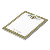 Personalisiertes goldenes Weihnachtsgeschenk Notizblock (Rotiert)