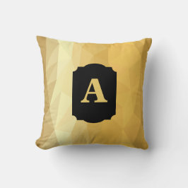 Personalisiertes goldfarbenes Monogramm Kissen