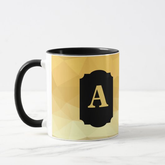 Personalisiertes goldfarbenes  Monogramm Tasse (Links)