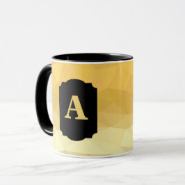 Personalisiertes goldfarbenes Monogramm Tasse