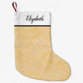 Personalisiertes goldfarbenes Muster Kleiner Weihnachtsstrumpf (Vorderseite)