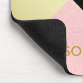 Personalisiertes goldfarbenes und schwarzes Abstra Mousepad (Ecke)