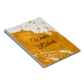 Personalisiertes goldfarbenes Wasser Notizblock (Rechte Seite)