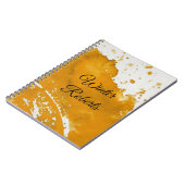 Personalisiertes goldfarbenes Wasser Notizblock (Linke Seite)