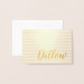 Personalisiertes Goldfoliendesign Folienkarte (Vorderseite mit Umschlag)