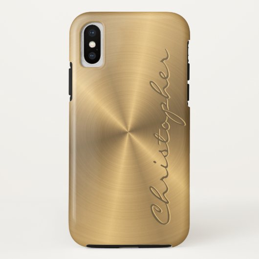 Personalisiertes Goldmetallische Case-Mate iPhone Hülle (Rückseite)