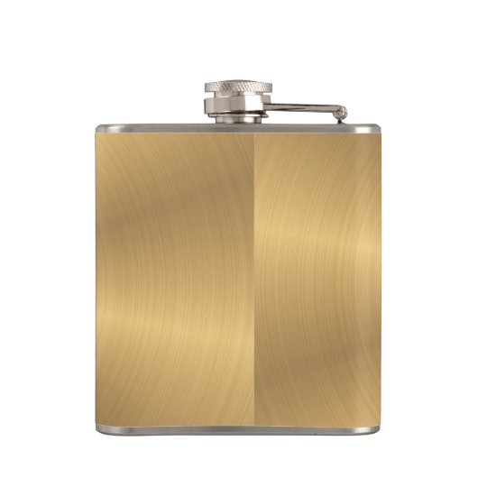 Personalisiertes Goldmetallische Flachmann (Rückseite)