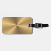 Personalisiertes Goldmetallische Gepäckanhänger (Vorderseite horizontal)