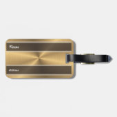 Personalisiertes Goldmetallische Gepäckanhänger (Rückseite horizontal)