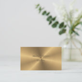 Personalisiertes Goldmetallische Visitenkarte (Stehend Vorderseite)