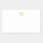 Personalisiertes Goldmonogramm und Name Post-it Klebezettel (Vorderseite)