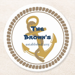 Personalisiertes GoldseeUntersetzer Runder Pappuntersetzer