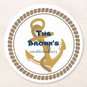 Personalisiertes GoldseeUntersetzer Runder Pappuntersetzer