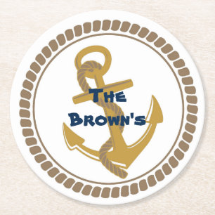 Personalisiertes GoldseeUntersetzer Runder Pappuntersetzer