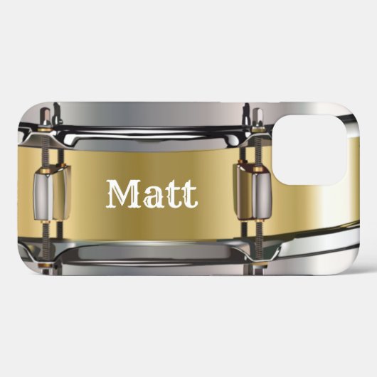 Personalisiertes GoldSnare-Drum Case-Mate iPhone Hülle (Rückseite (Horizontal))