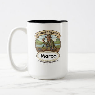 Personalisiertes Goldsucher-Geschenk - Benutzerdef Zweifarbige Tasse
