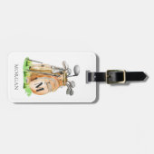 Personalisiertes Golf Bag Monogram Gepäckanhänger (Vorderseite horizontal)