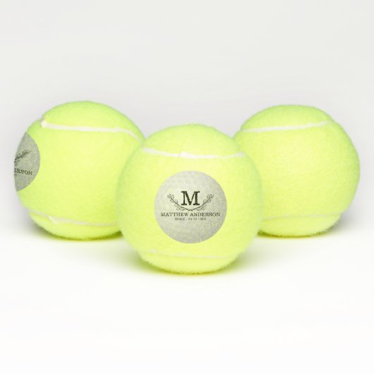 Personalisiertes Golf Ball Muster Name Monogramm A (Multi)