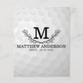 Personalisiertes Golf Ball Muster Name Monogramm A (Vorderseite)