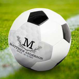 Personalisiertes Golf Ball Muster Name Monogramm A