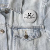 Personalisiertes Golf Ball Muster Name Monogramm A Button (Beispiel)