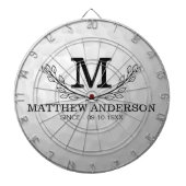 Personalisiertes Golf Ball Muster Name Monogramm A Dartscheibe (vorne)