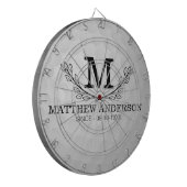 Personalisiertes Golf Ball Muster Name Monogramm A Dartscheibe (Vorderseite Links)